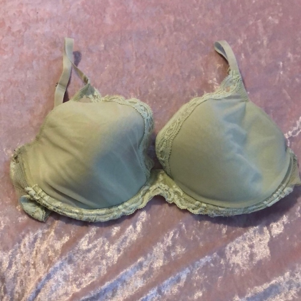 🧡🔥Natori - Mint Green Feathers Contour Bra - 36DD